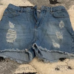 Vero Moda Shorts Distressed Medium Wash